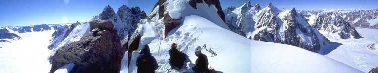 Nipple  Summit block panorama, looking South